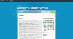 Desktop Screenshot of knihovna.radimovice.cz